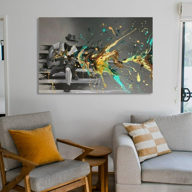 Faceless Man Music Abstract Color Oil Painting Kre8 Beautiful