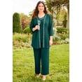 thumbnail image 4 of Catherines Women's Plus Size Beaded 3-Piece Cardigan Pant Suit, 4 of 5