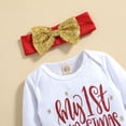 thumbnail image 6 of Mercatoo Baby Girls Christmas Clothes Outfits My First Christmas Bodysuit Romper Tutu Skirt Clothing Sets for Toddler Girls, 6 of 8