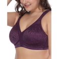 thumbnail image 3 of Bra Deyllo para mujer, cobertura total, talla grande, minimizador, color morado, 3 of 8