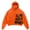 Orange, variant on Men's Hop Gothic Oversize Cropped Hoodie With Y2K Letter Print Sweatshirt Casual Baggy Long Sleeve Hooded Pullover Hoodie With Kangaroo Pocket (Orange,XL)