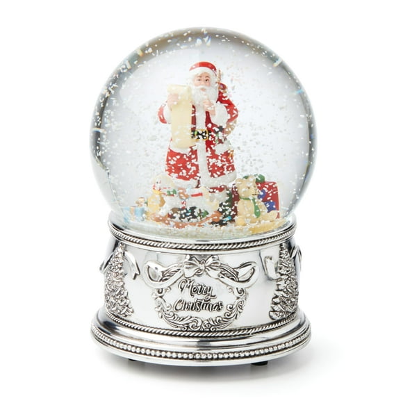 Reed & Barton Winter Traditions Santa Musical Snow Globe, 2.20, Multi