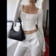 thumbnail image 5 of Camisetas Henley de Larga para Mujer, de Verano y Otoño, con Botones, de Punto Acanalado, Corte Entallado, Blusas Básicas Informales. XL, 5 of 9