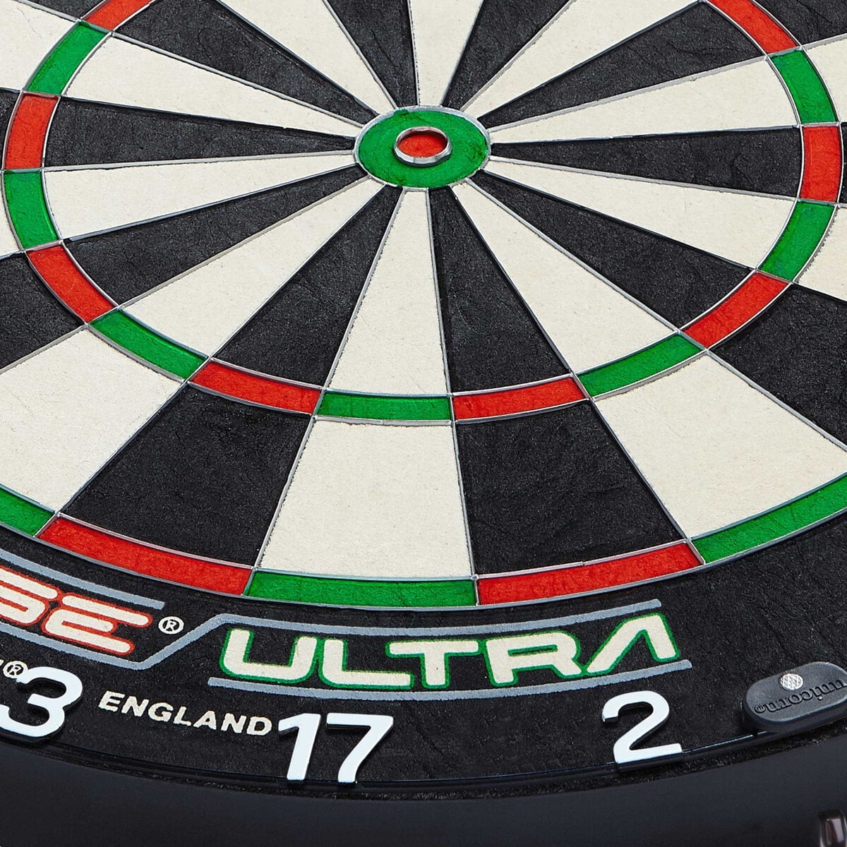 Unicorn Eclipse Ultra Bristle Dartboard - Ultra Spider and Bullseye with 33% Less Embedded Wire - Ultra-Vis Number Ring - UniLock System for Stability