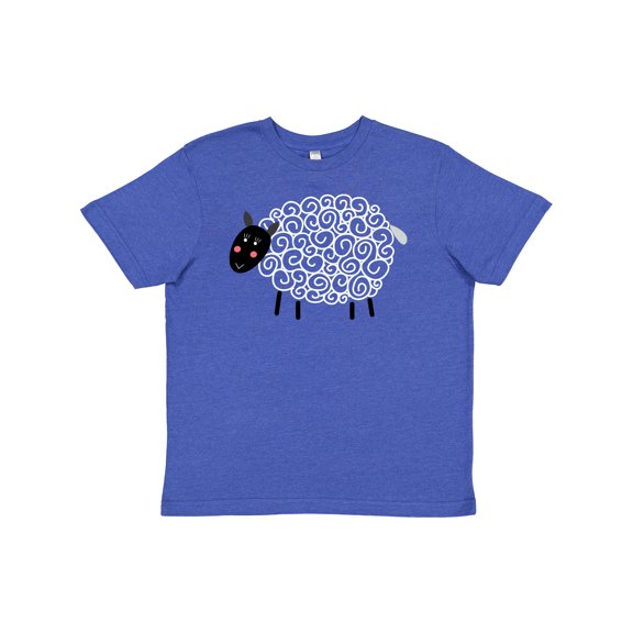 Inktastic Sheep Curly Wool Lamb Cute Youth T-Shirt