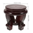 thumbnail image 6 of FUEENIRVA Rustic Brown Wooden Plant Stand, Small Wood Stool Pedestal for Indoor Plants and Home Decor Display, 6 of 8