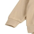 thumbnail image 4 of Newborn Baby 2-piece Long Sleeve Solid Color Hoodie and Pants Outfit Set, 4 of 8
