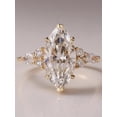 thumbnail image 3 of 3Ct Marquise Cut Lab Created Diamond Engagement Ring 14K Yellow Gold Plated, 3 of 3