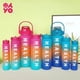 thumbnail image 2 of Juego de 4 Botella de Agua motivacional de color degradado 3300ml + 1500ml + 700ml + 300ml Portátil al aire libre, 2 of 3