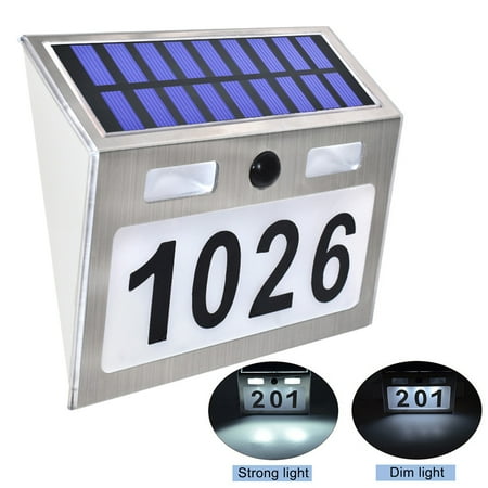 

MyBeauty Outdoor Solar Waterproof Number Letter 5LEDs Light Motion Sensor Door Wall Lamp