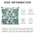 thumbnail image 6 of QZHH Blue Floral Block Print Pillow Covers Light Blue Green Chinoiserie Flowers Birds Monsoon Decorative Pillows Outdoor Farmhouse Cushion Case Pillowcase for Sofa Bed Room Decor,2 pcs White, 6 of 6