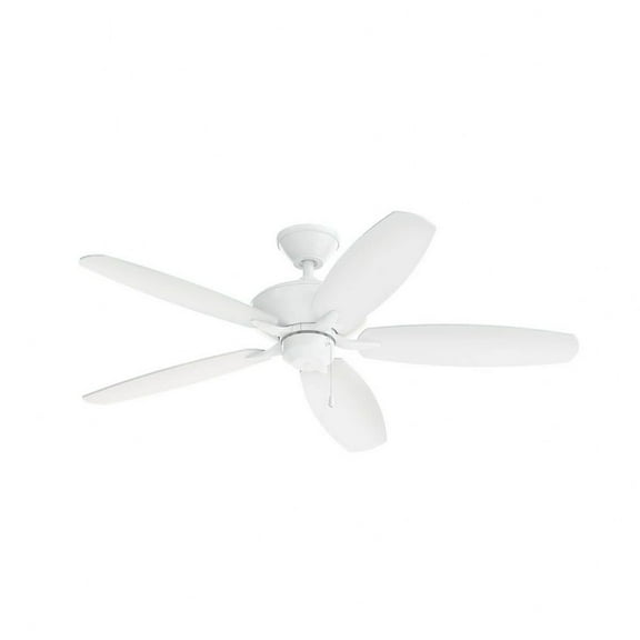 330165MWH-Kichler Lighting-Renew Patio - 5 Blade Ceiling Fan In Modern Style-13.5 Inches Tall and 52 Inches Wide-Matte White Finish-Matte White Blade