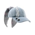 thumbnail image 3 of Gorra de béisbol con orejas de animal, sombrero de sol de moda, gorra de camionero, gorro de béisbol para Azul claro con estrella, 3 of 9