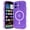 Purple, variant on Magnetic Case for iPhone 17, Compatible with MagSafe, Magnetic Clear Curly Wavy Frame Wave Sparkly Bling Glitter Transparent TPU PC Girls Women Case for iPhone 17, Blue