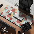thumbnail image 2 of Long Mouse Pads for Desk,Pioneer Flower Floral Print Pattern Desk Mats on Top Of Desks, Desk Mouse Pad Extra Large with 3mm Non-Slip Base and Stitched Edge for Gaming,Office,Work,Home 35.4"x15.7", 2 of 6