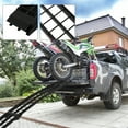 thumbnail image 2 of Roadstar 2pc 9ft Aluminum Arched Motorcycle ATV/UTV Truck Lawn Folding Loading Ramp Black, 2 of 11