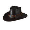 thumbnail image 2 of Celivon Unisex Western Cowgirl Hat Vintage Casual Wide Brim Travel Loose Cap Outdoor Camping Hat, 2 of 4