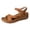 Brown, variant on Orthopedic Sandals for Women Open Toe Cutout Slingback Platform Wedges with Arch Support Casual Summer Walking Beach Shoes Red Size 8.5