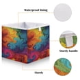 thumbnail image 3 of Foldable Fabric Storage Bin Home Cubes Clothing Organizer Bins Large Collapsible Box Basket for Home Organizer Vibrant Colorful Tie-dye Pattern, 3 of 7