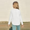 thumbnail image 3 of Liyamei Girls Long Sleeve Shirts Kids Arc Hem Side Slit Soft Tunic Tops T Shirts Girls Blouses Size 5-6 Years, 3 of 5
