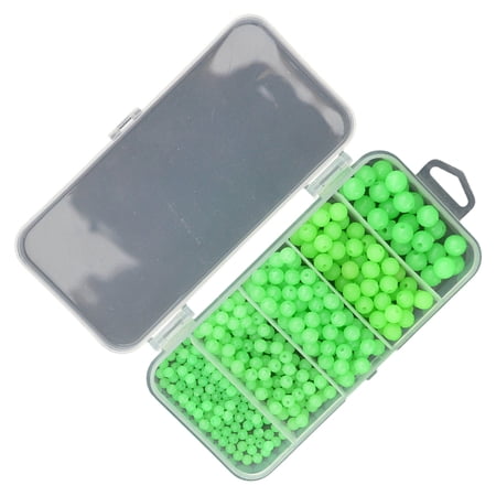 375Pcs/Set Fishing Beads Fishing Accessory Glow Fishing Soft Beads Green Fishing Baits Eggs Fishing Tackles Tool