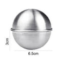 thumbnail image 7 of Joernso 2Pcs Cake Mold Ball Shape Reusable Aluminum Alloy DIY Baking Tool Accessories for Kitchen, 7 of 7