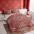 thumbnail image 3 of Erosebridal Aztec Aesthetic Twin Bedding Sets, Red Bedding Comforter Set, Gray Reversible 7-Piece, 3 of 6