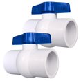 thumbnail image 1 of TALEGEN - V&aacute;lvula de bola de PVC de 2 pulgadas, v&aacute;lvula de cierre deslizante para tuber&iacute;a de agua, piscina, sistema de fontaner&iacute;a y riego, enchufe de v&, 1 of 6