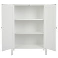 thumbnail image 3 of SESSLIFE Bathroom Floor Storage Cabinet with 2 Doors, Bathroom Cabinet with Adjustable Shelves, White, 3 of 10