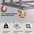 thumbnail image 3 of HOHYN  Folding Table Truck, 1800 Lb Ability Heavy-Duty Hand Cart With 5-Inch Swivel Wheels, Black Dolly For Garage, Home, Godown, Party Events, Hotel Furniture, Extra Large Ability, 3 of 8