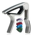 thumbnail image 1 of Capo para guitarra WINGO para guitarra acústica y eléctrica de 6 cuerdas, color plata, 1 of 9