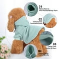 thumbnail image 4 of Dog Sweatshirt Hooded Pet Spring/Fall/Winter Clothes Warm Coat for Small and Medium Dogs Pale Green XXL, 4 of 7