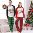 thumbnail image 3 of Pareja Pijamas Navideños A Juego Conjunto De Pijama Medio Loungwear Su Nutria Verde, 3 of 4