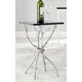 thumbnail image 3 of SAFAVIEH Alexa 22 in. H Marble Top Accent Table, Silver/White Granite, 3 of 4