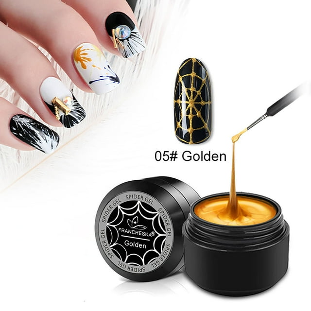 Fiudx Pegamento para Decoración de Uñas, Adhesivo Superelástico para Pintar, Gel Versátil para Diseños Diy, Fórmula Luminosa de Secado Rápido, Crea Diseños de Uñas Personalizados, Uso Profesional o A