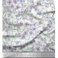 thumbnail image 1 of Soimoi Poly Georgette Fabric Leaves & Wild Flower Floral Printed Craft Fabric by The Yard 42 Inch Wide, 1 of 3