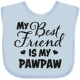 thumbnail image 3 of Inktastic My Best Friend is My Pawpaw with Hearts Boys or Girls Baby Bib, 3 of 4