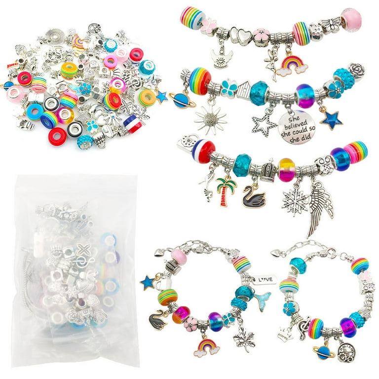 Charm Bracelet Jewelry Making Kit Art Craft For Girl kid Christmas Birthday  Gift