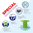 thumbnail image 5 of Revolutionary Tub Drain Protector Hair Catcher/Strainer/Snare, green, 5 of 5