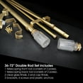 thumbnail image 6 of SKYPLUS LIVING 1-1/8 inch Double Window Curtain Rod with Glass Finials Set, Adjustable 36-72 in,Gold, 6 of 9