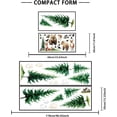 thumbnail image 2 of 1set 4 Sheets Christmas Pine Tree Wall Sticker Cartoon Sika Deer and Brown Bear Wall Decors Dreamy Forest Wall Stickers for Living Room Playing Room Bedroom, 2 of 8