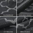 thumbnail image 6 of Outdoor Rug 10x14 Reversible Mats, Plastic Straw Rug, Large Floor Mat and Rug for Outdoors, Modern Area Rug, Patio, Backyard, Deck, Picnic, Beach, Trailer, Camping, Black/Grey(Geometric), 6 of 9