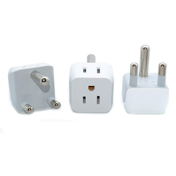 Ceptics CT10L S. Africa, Botswana Travel Adapter Plug Type M (3Pack)