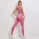 thumbnail image 5 of Conjunto de sujetador deportivo y leggings para mujer - Pantalones cortos de yoga, poliéster y spandex, cintura alta - Tallas S-XL, 5 of 5
