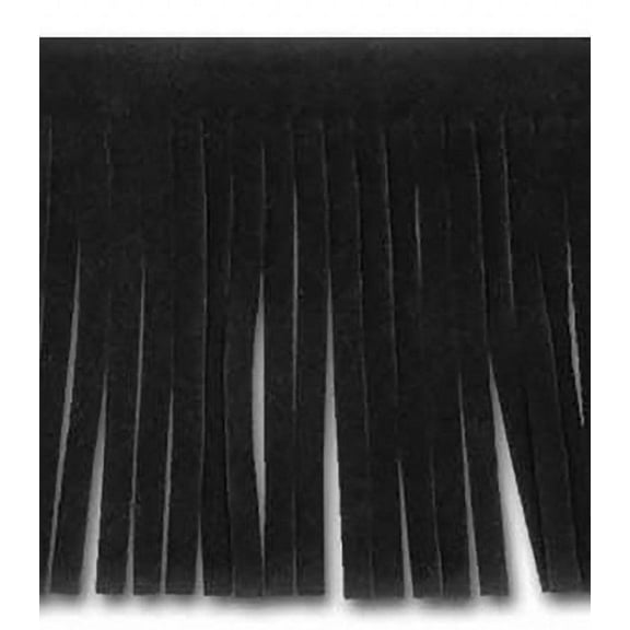 BLACK 2 INCH FAUX SUEDE FRINGE