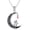 Bunny, variant on Cat Necklace 925 Sterling Silver Moon Pendant Pet Necklace Cute Animal Jewelry Gifts for Cat Lovers Women Mom