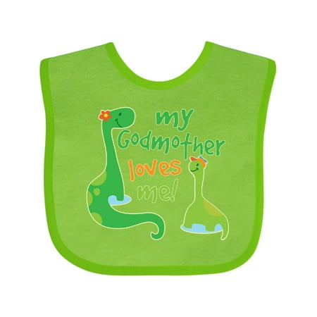 

Inktastic My Godmother Loves Me for Godchild Gift Baby Boy Bib