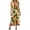 Yellow, variant on High Waisted Midi Dresses for Women Floral Print Summer Beach Sundress V Neck Cross Wrap Sleeveless Dress Tummy Control Loose Fit Casual Dress 2026 Travel Vacation Outfits