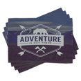 thumbnail image 1 of Ambesonne Adventure Place Mats Set of 4, Bear Mountain Logo, Standard Size, Stale Blue, 1 of 6
