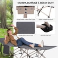thumbnail image 2 of GVN Camping Cot with Carry Bag and Side Pocket, Folding Bed for Camping, Hiking, Backpacking, Gray, 2 of 6